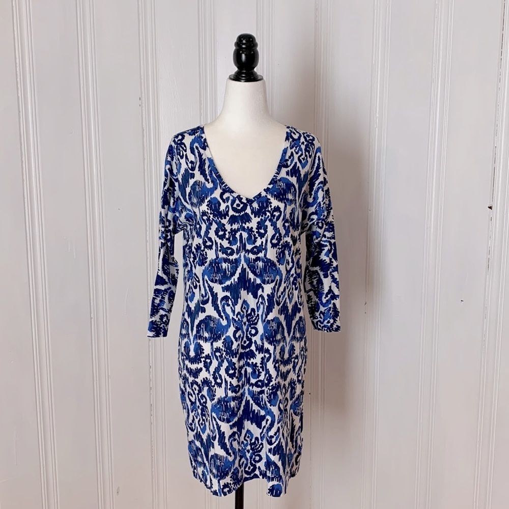 MWOT LILLY PULITZER blue flamingo patterned dress tunic 9.2
